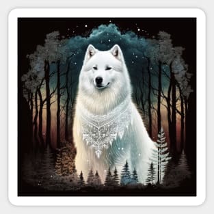 Heavenly Samoyed Sticker